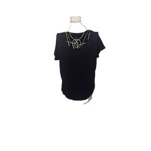 STUNNING J Jill  Pima Scoop neck Women’s Black 100% Pima cotton short sleeve Top